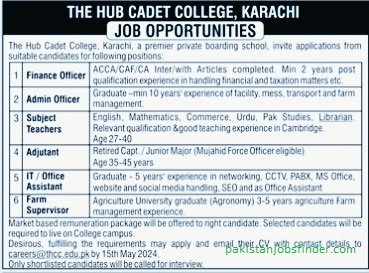 teching jobs in karachi 2024