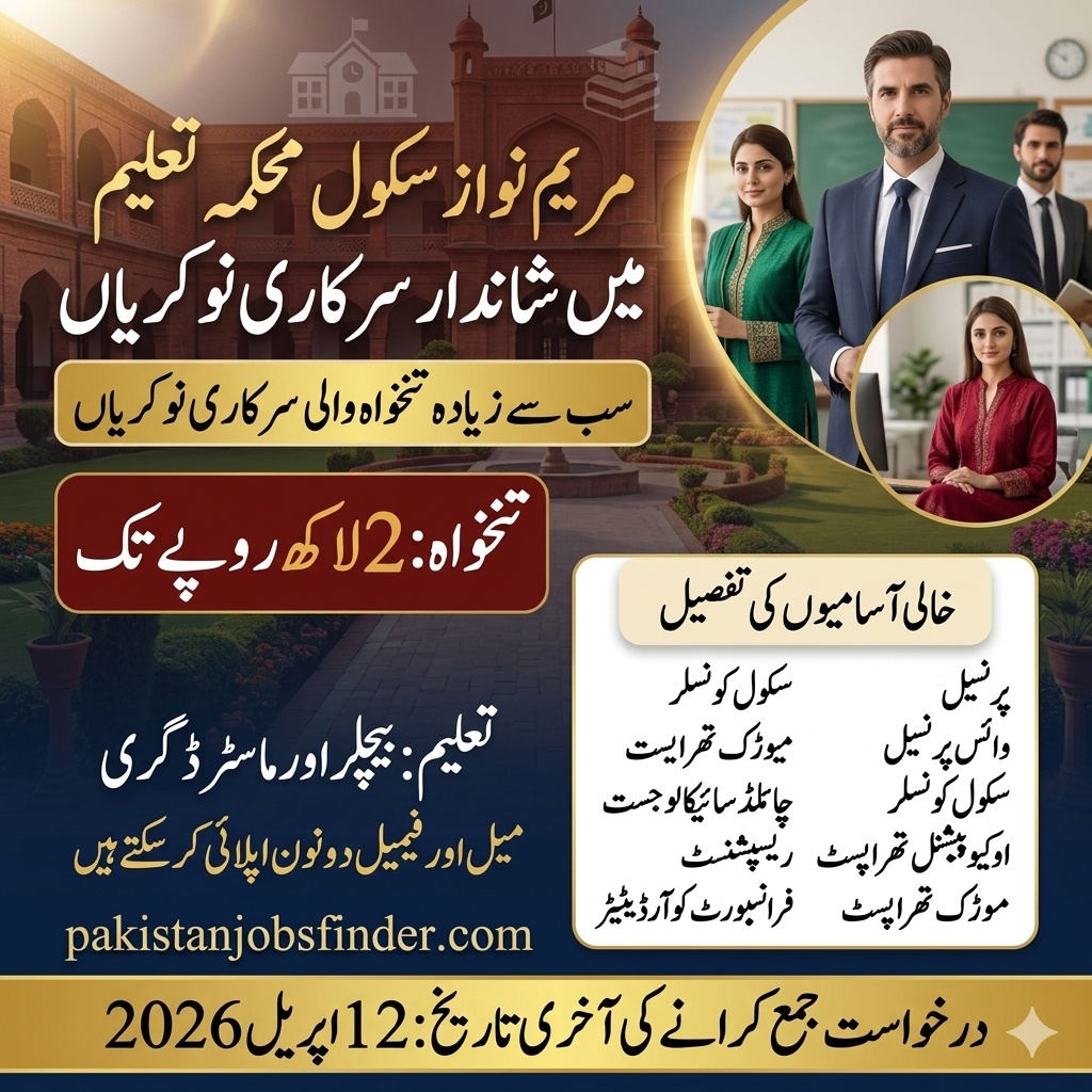 Maryam Nawaz School Jobs 2026